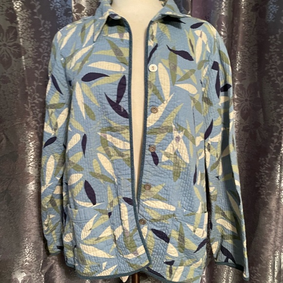 Blue print jacket Alfred Dunner size 16 - Picture 1 of 6